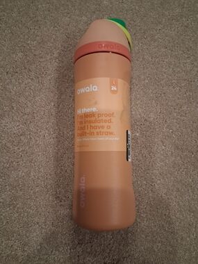 Owala Insulated Leak-Proof Water Bottle with Built-In Straw - Peach